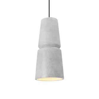 Small Cone 1-Light LED Pendant (254|CER-6430-CONC-MBLK-BKCD-LED1-700)