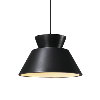 Trapezoid 1-Light LED Pendant (254|CER-6420-CRB-MBLK-BKCD-LED1-700)