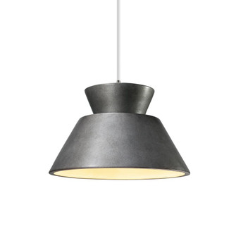 Trapezoid 1-Light Pendant (254|CER-6420-ANTS-NCKL-WTCD)