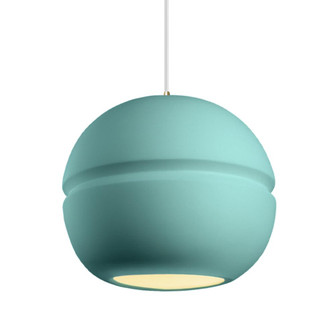 Large Sphere 1-Light LED Pendant (254|CER-6415-RFPL-ABRS-WTCD-LED2-1400)