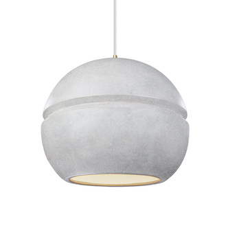 Large Sphere 1-Light Pendant (254|CER-6415-CONC-ABRS-WTCD)