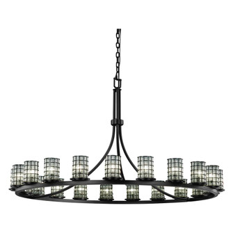 Dakota 21-Light 1-Tier Ring LED Chandelier (254|WGL-8716-10-GRCB-MBLK-LED21-14700)