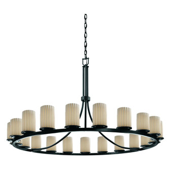 Dakota 21-Light 1-Tier Ring LED Chandelier (254|POR-8716-10-PLET-MBLK-LED21-14700)