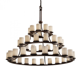 Dakota 45-Light 3-Tier Ring LED Chandelier (254|POR-8714-10-PLET-DBRZ-LED45-31500)