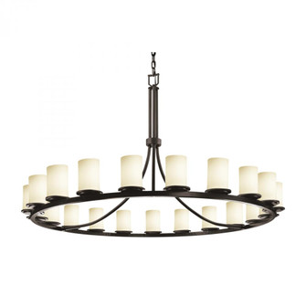Dakota 21-Light 1-Tier Ring LED Chandelier (254|FSN-8716-10-OPAL-MBLK-LED21-14700)