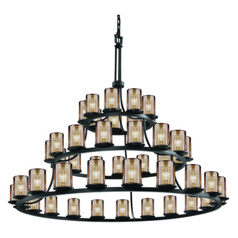Dakota 45-Light 3-Tier Ring LED Chandelier (254|FSN-8714-10-MROR-MBLK-LED45-31500)