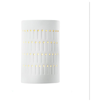 Small LED Cactus Cylinder - Open Top & Bottom (254|CER-2285-WHT-LED1-1000)