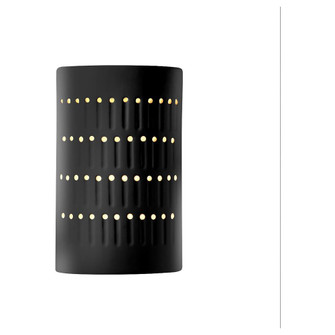 Small LED Cactus Cylinder - Open Top & Bottom (254|CER-2285-BLK-LED1-1000)