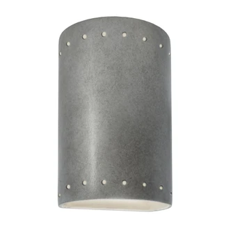 Small LED Cylinder w/ Perfs - Closed Top (Outdoor) (254|CER-0990W-ANTS-LED1-1000)