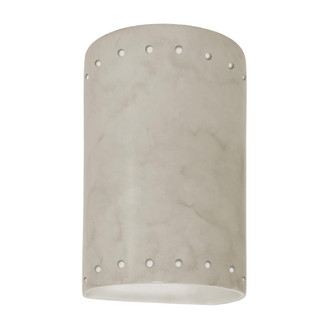 Small LED Cylinder w/ Perfs - Closed Top (254|CER-0990-PATA-LED1-1000)