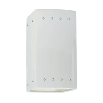 Small LED Rectangle w/ Perfs - Open Top & Bottom (Outdoor) (254|CER-0925W-WHT-LED1-1000)