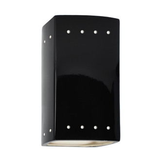 Small LED Rectangle w/ Perfs - Open Top & Bottom (254|CER-0925-BLK-LED1-1000)