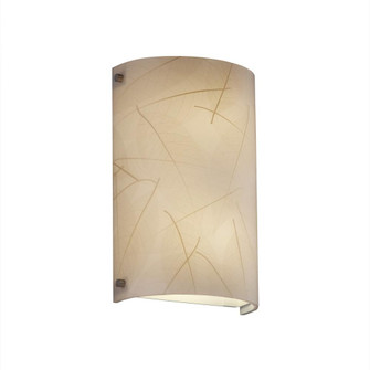 Finials Cylinder Wall Sconce (ADA) (254|3FRM-5541-LEAF-MBLK)