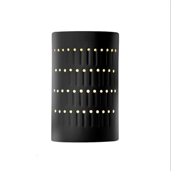 Small Cactus Cylinder - Open Top & Bottom (Outdoor) (254|CER-2285W-BLK)
