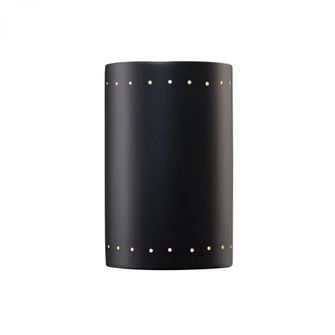 Large Cylinder w/ Perfs - Closed Top (Outdoor) (254|CER-1290W-CRB)
