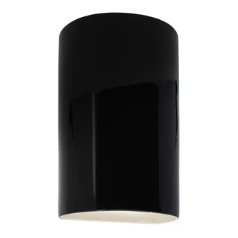 Large Cylinder - Open Top & Bottom (Outdoor) (254|CER-1265W-BLK)