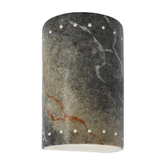 Small Cylinder w/ Perfs - Closed Top (Outdoor) (254|CER-0990W-STOS)