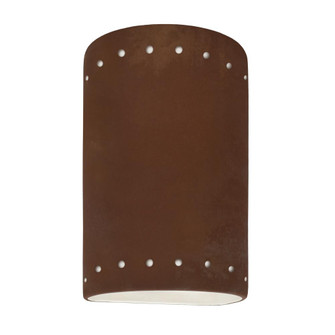 Small Cylinder w/ Perfs - Closed Top (Outdoor) (254|CER-0990W-RRST)