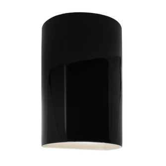 Small Cylinder - Open Top & Bottom (Outdoor) (254|CER-0945W-BLK)