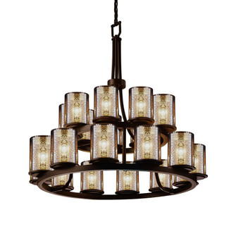 Dakota 21-Light 2-Tier Ring Chandelier (254|FSN-8767-10-MROR-DBRZ)