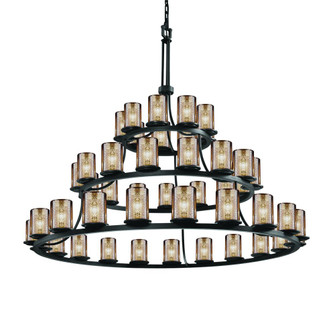 Dakota 45-Light 3-Tier Ring Chandelier (254|FSN-8714-10-MROR-MBLK)