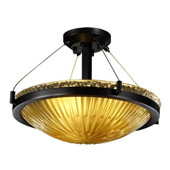 18'' Round Semi-Flush Bowl w/ Ring (254|GLA-9681-35-WTFR-MBLK)