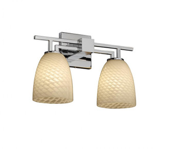 Aero 2-Light Bath Bar (254|FSN-8702-15-WEVE-NCKL)