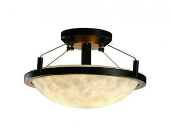 14'' Round Semi-Flush Bowl w/ Ring (254|CLD-9680-35-NCKL)