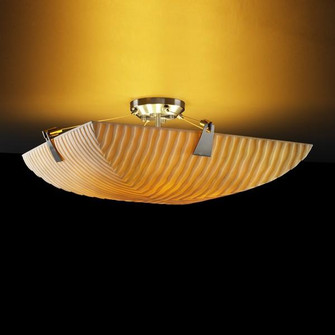 24'' Semi-Flush Bowl w/ Tapered Clips (254|PNA-9632-35-WAVE-NCKL)