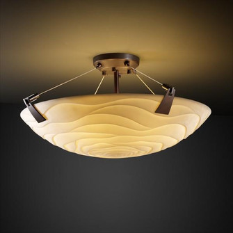 18'' Semi-Flush Bowl w/ Tapered Clips (254|PNA-9631-35-BMBO-NCKL)