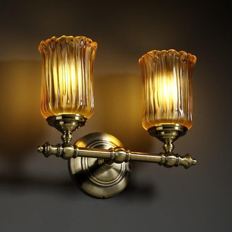 Tradition 2-Light Bath Bar (254|GLA-8522-16-AMBR-NCKL)