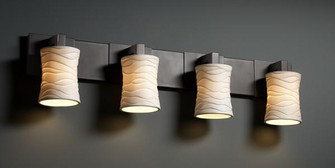 Modular 4-Light Bath Bar (254|POR-8924-10-WAVE-MBLK)