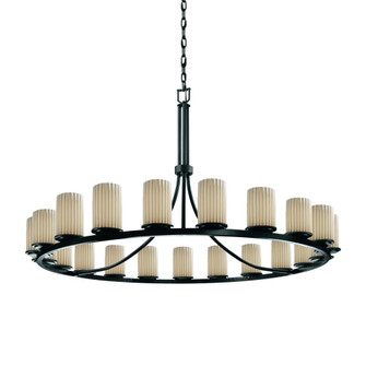 Dakota 21-Light 1-Tier Ring Chandelier (254|POR-8716-10-PLET-MBLK)