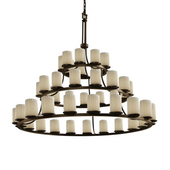 Dakota 45-Light 3-Tier Ring Chandelier (254|POR-8714-10-PLET-DBRZ)
