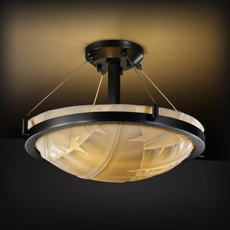 18'' Round Bowl Semi-Flush w/ Ring (254|PNA-9681-35-WAVE-MBLK)