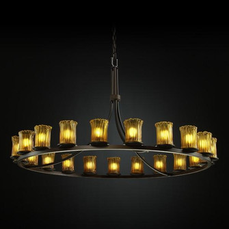 Dakota 21-Light 1-Tier Ring Chandelier (254|GLA-8716-16-WTFR-MBLK)