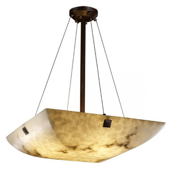 24'' Pendant Bowl w/ Concentric Squares Finials (254|FAL-9662-25-DBRZ-F5)