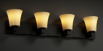 Modular 4-Light Bath Bar (254|CNDL-8924-14-AMBR-MBLK)