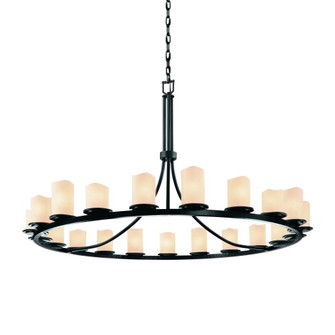 Dakota 21-Light 1-Tier Ring Chandelier (254|CNDL-8716-14-CREM-MBLK)
