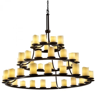 Dakota 45-Light 3-Tier Ring Chandelier (254|CNDL-8714-14-CREM-DBRZ)