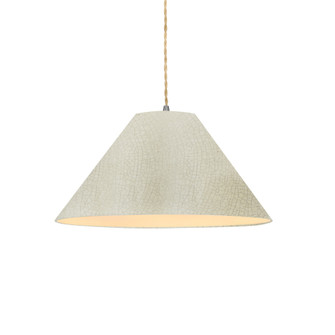 Large Avola 1-Light Pendant (254|CER-6645-CRK-NCKL-BEIG-TWST)