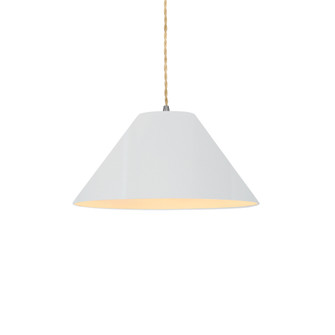 Small Avola 1-Light Pendant (254|CER-6640-WHT-NCKL-BEIG-TWST-LED1-700)