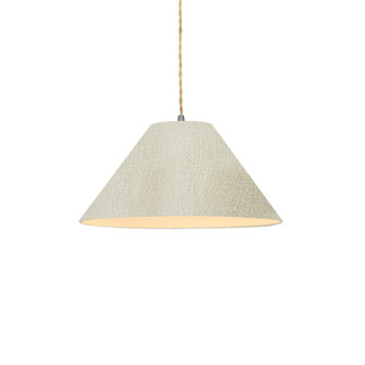 Small Avola 1-Light Pendant (254|CER-6640-CRK-NCKL-BEIG-TWST)