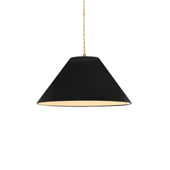 Small Avola 1-Light Pendant (254|CER-6640-BLK-ABRS-BEIG-TWST)