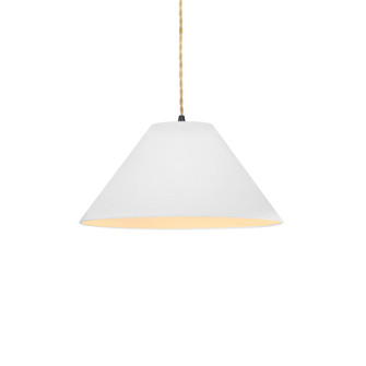 Small Avola LED 1-Light Pendant (254|CER-6640-BIS-MBLK-BEIG-TWST-LED1-700)