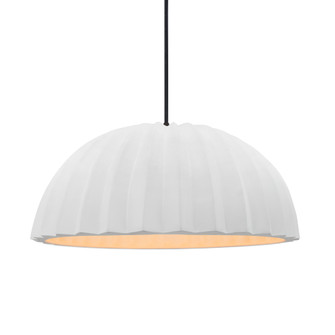 Pleated Dome 1-Light Pendant (254|CER-6633-BIS-MBLK-BKCD-LED1-700)