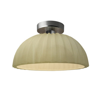 Pleated Dome Semi-Flush (254|CER-6623-VAN-NCKL-LED1-700)