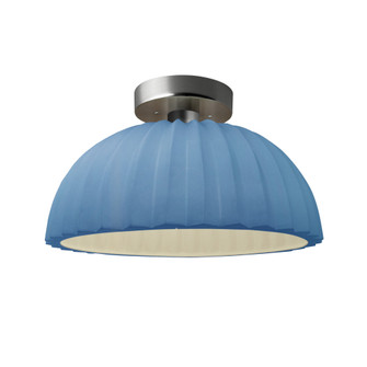 Pleated Dome Semi-Flush (254|CER-6623-SKBL-NCKL)