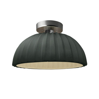 Pleated Dome Semi-Flush (254|CER-6623-PWGN-NCKL)