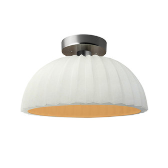 Pleated Dome Semi-Flush (254|CER-6623-MTGD-NCKL-LED1-700)